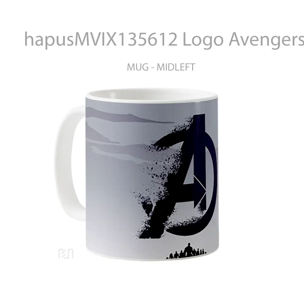 Mug Logo Avengers Endgame V2 Gelas Superhero - All-side / Desain