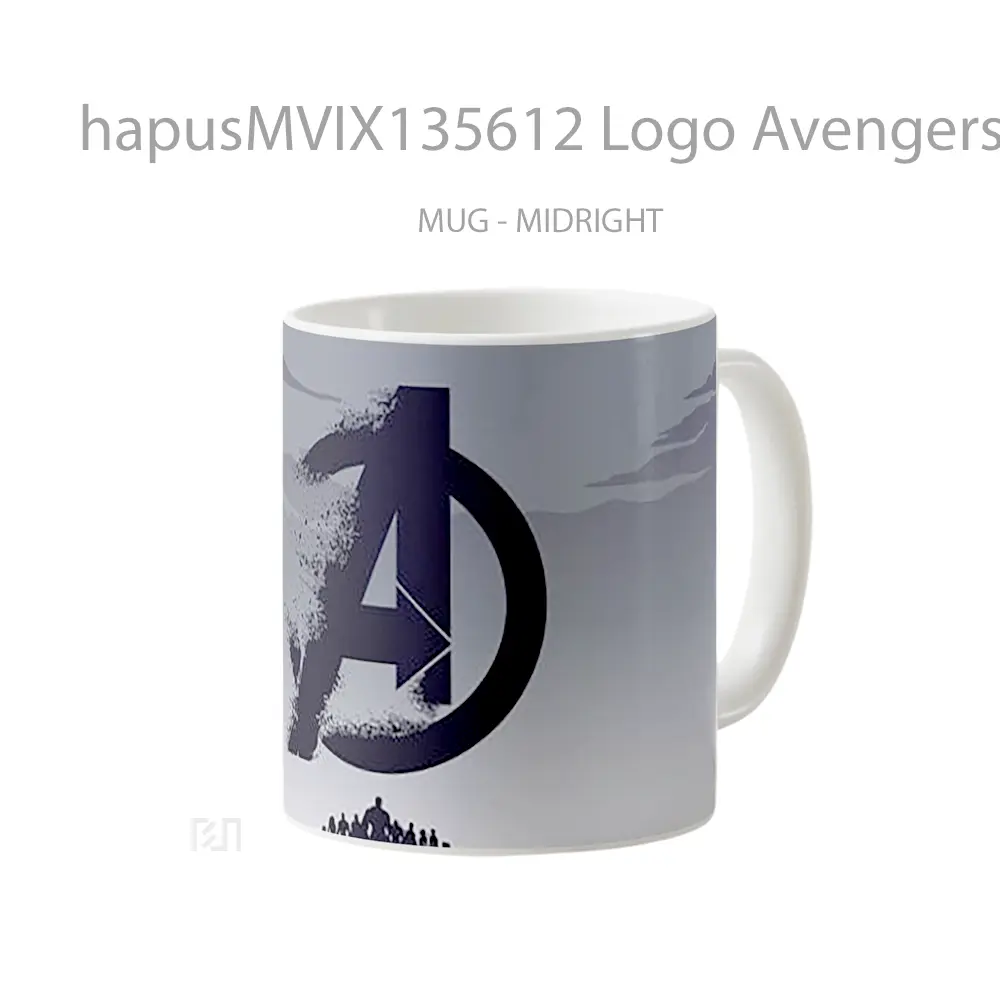 Mug Logo Avengers Endgame V2 Gelas Superhero - All-side / Desain