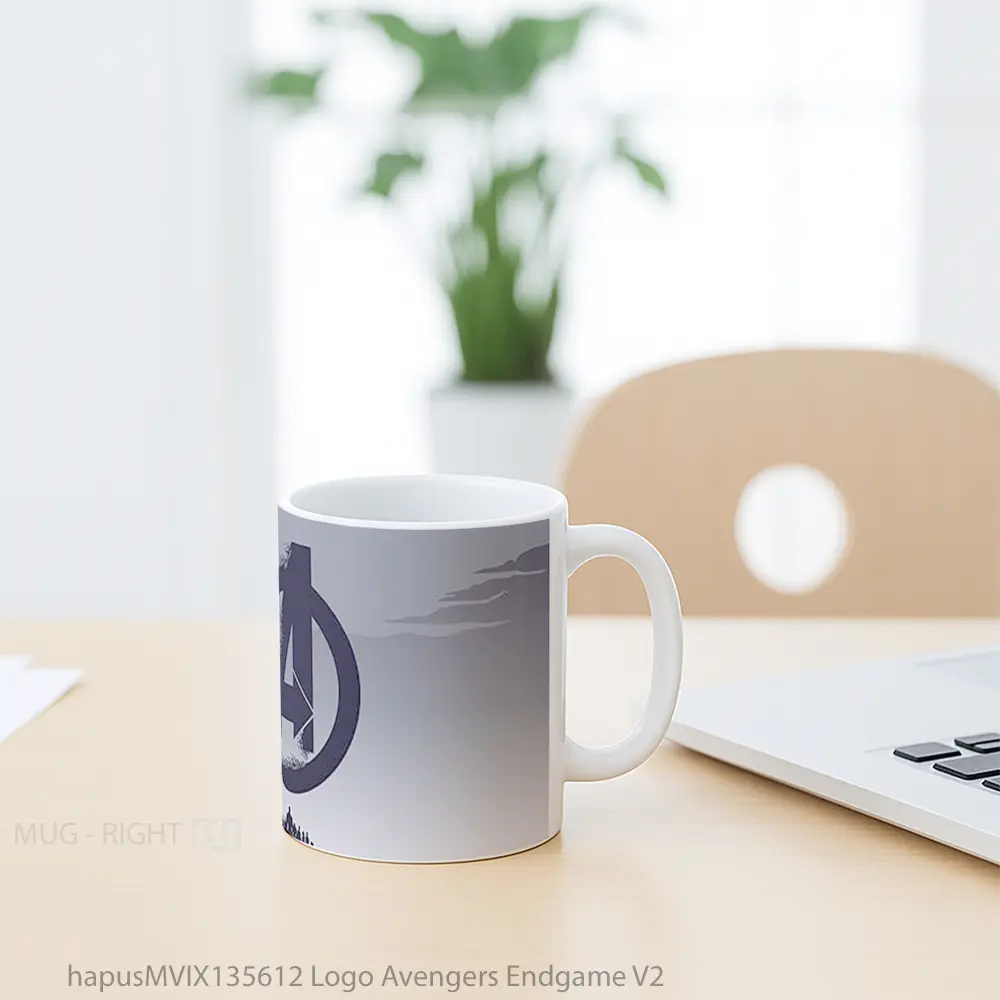 Mug Logo Avengers Endgame V2 Gelas Superhero - All-side / Desain