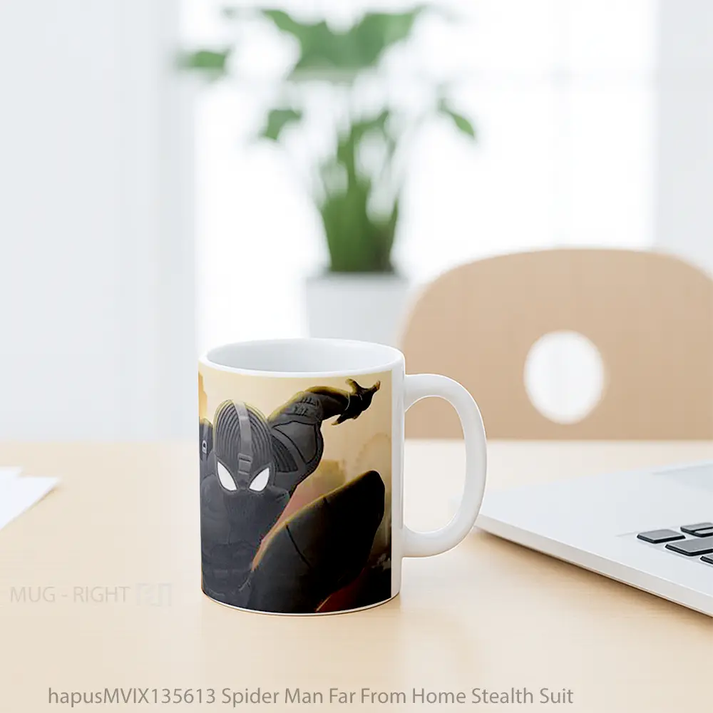Mug Spider Man Far From Home Stealth Suit Gelas Superhero - All-side / Desain