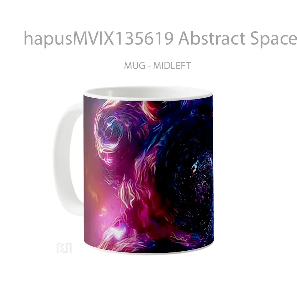 Mug Abstract Space Gelas Seni Modern - All-side / Desain