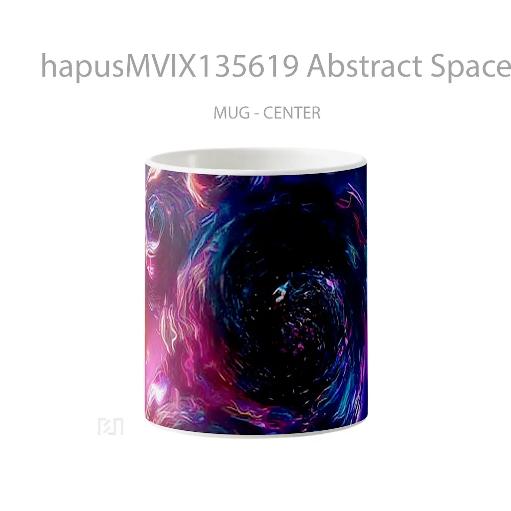 Mug Abstract Space Gelas Seni Modern
