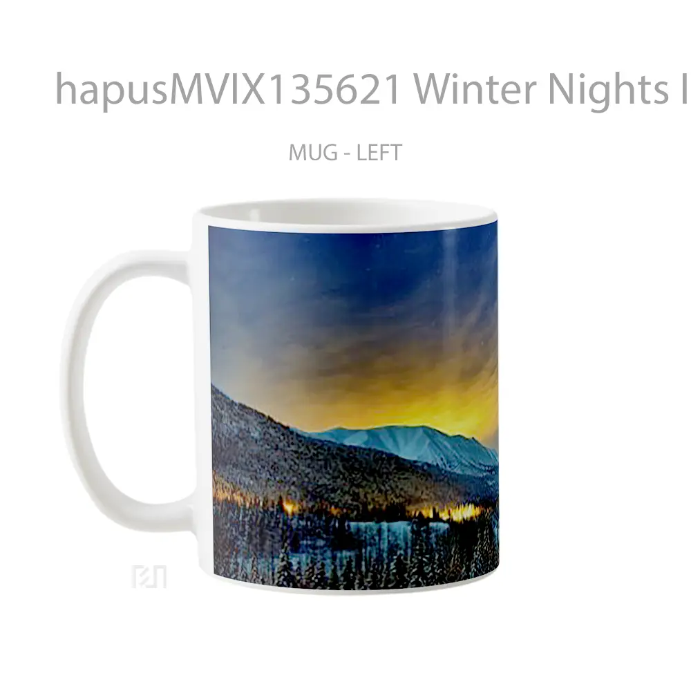 Mug Winter Nights In Alaska Gelas Keramik Unik - All-side / Desain