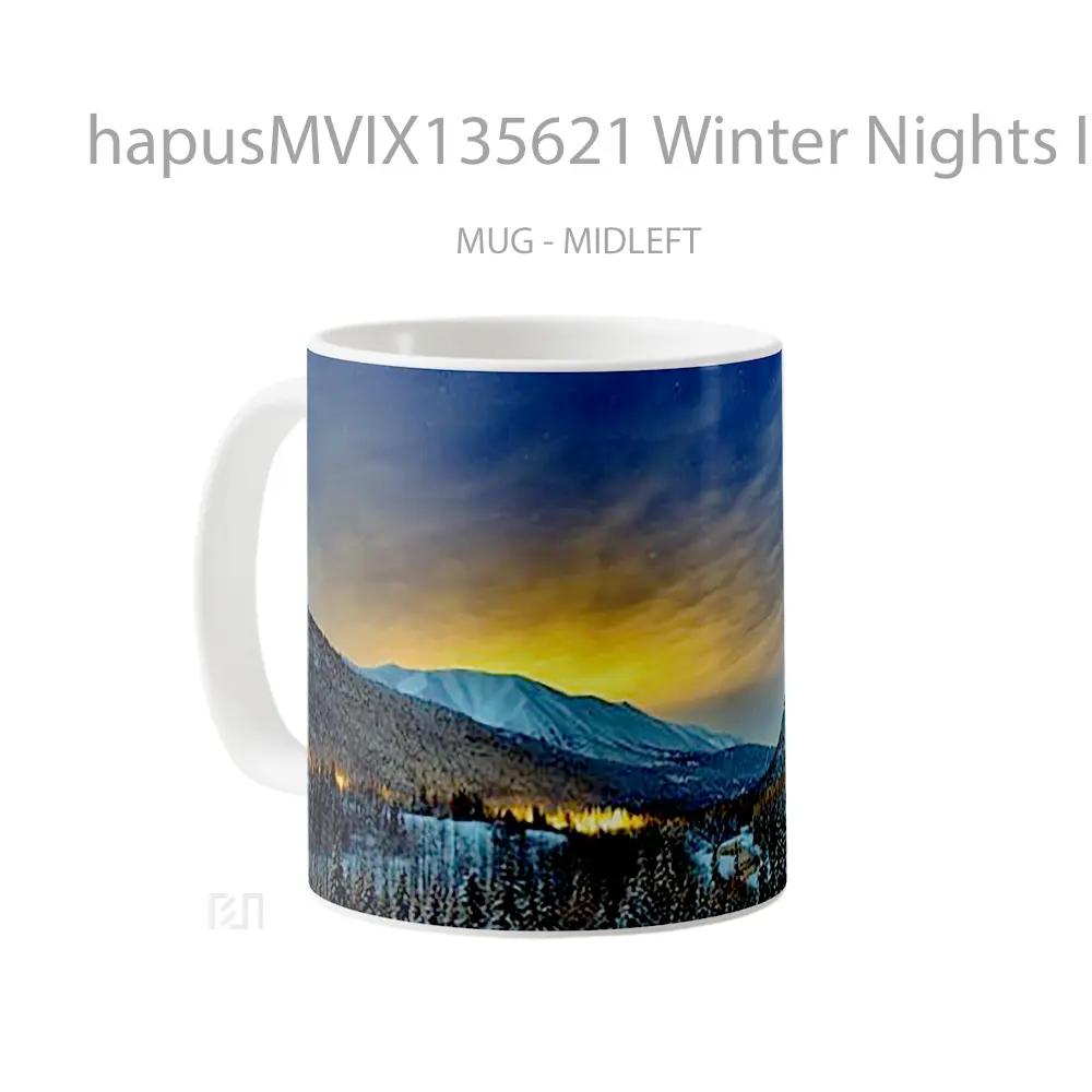 Mug Winter Nights In Alaska Gelas Keramik Unik - All-side / Desain