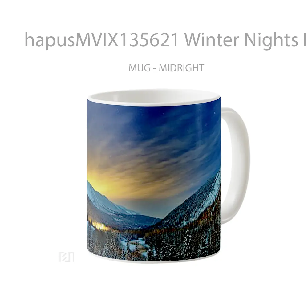 Mug Winter Nights In Alaska Gelas Keramik Unik - All-side / Desain