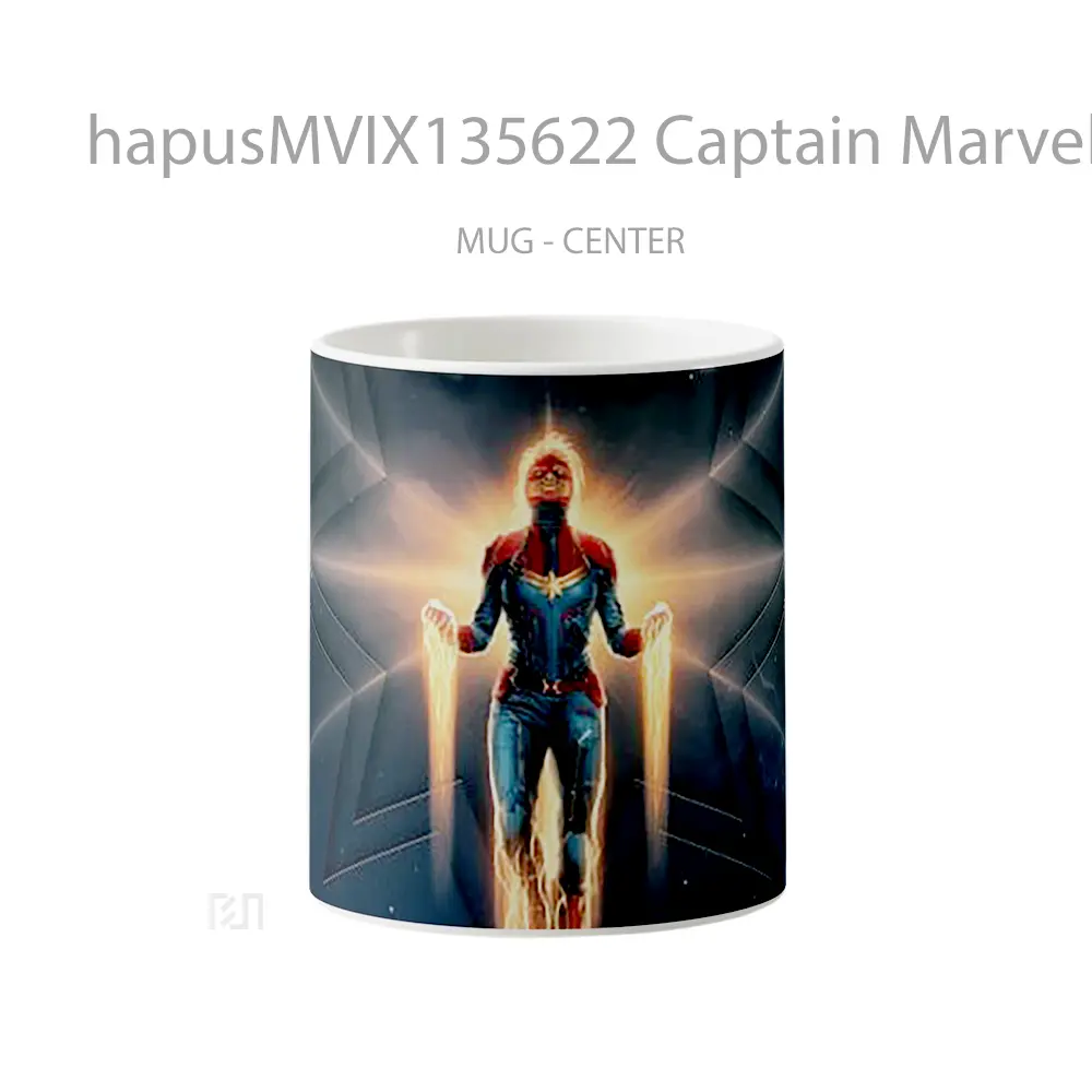 Mug Captain Marvel V1 Gelas Superhero