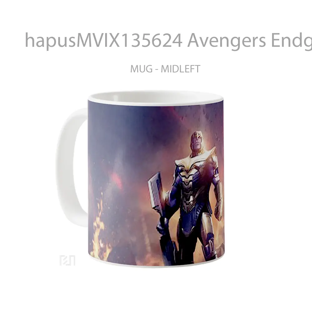 Mug Avengers Endgame Thanos Weapon Gelas Superhero - All-side / Desain