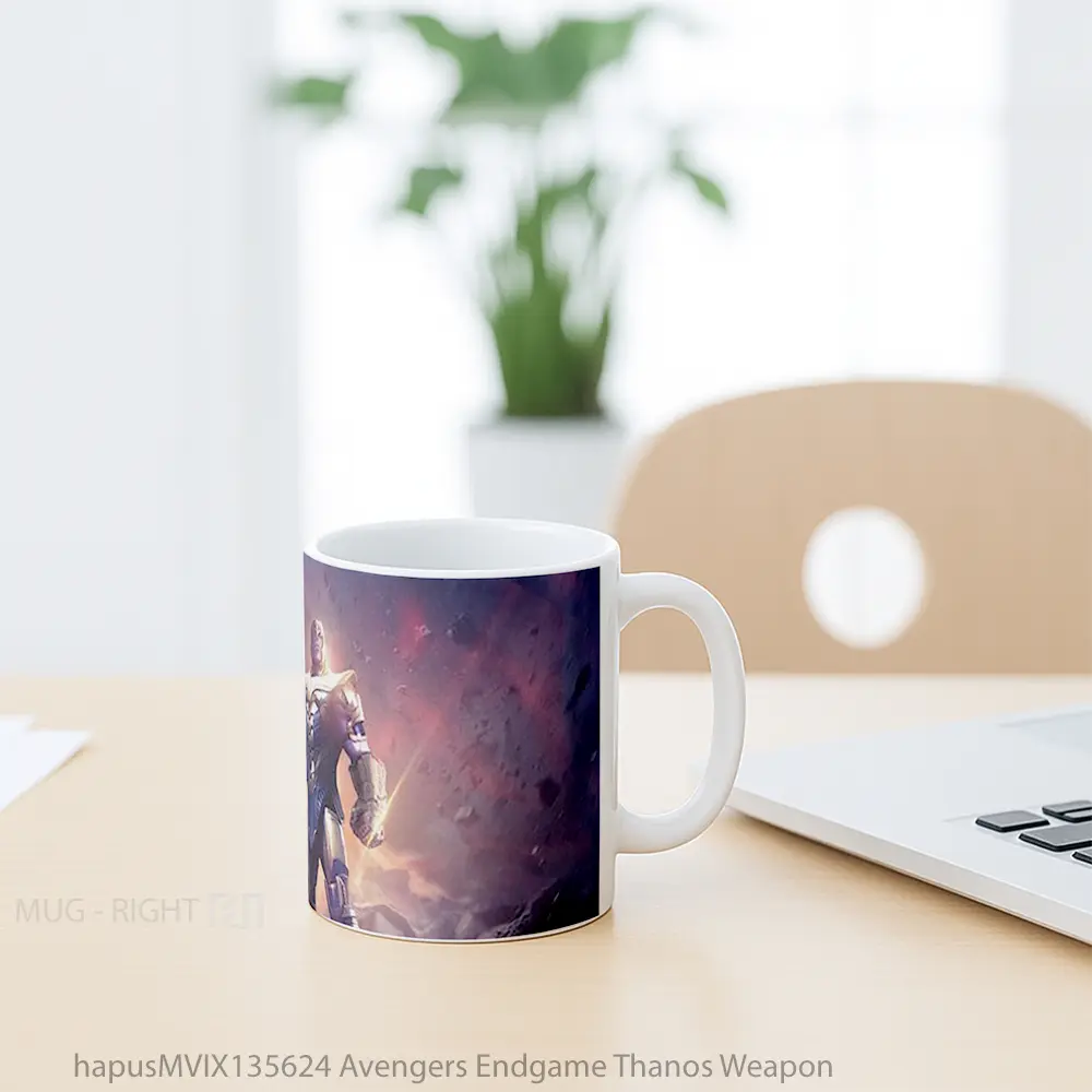 Mug Avengers Endgame Thanos Weapon Gelas Superhero - All-side / Desain