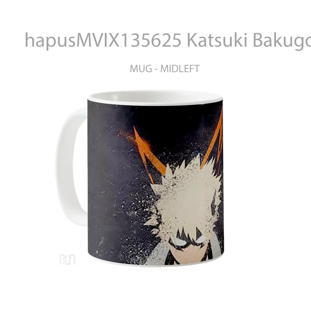 Mug Katsuki Bakugou My Hero Academy Gelas Keramik Unik - All-side / Desain