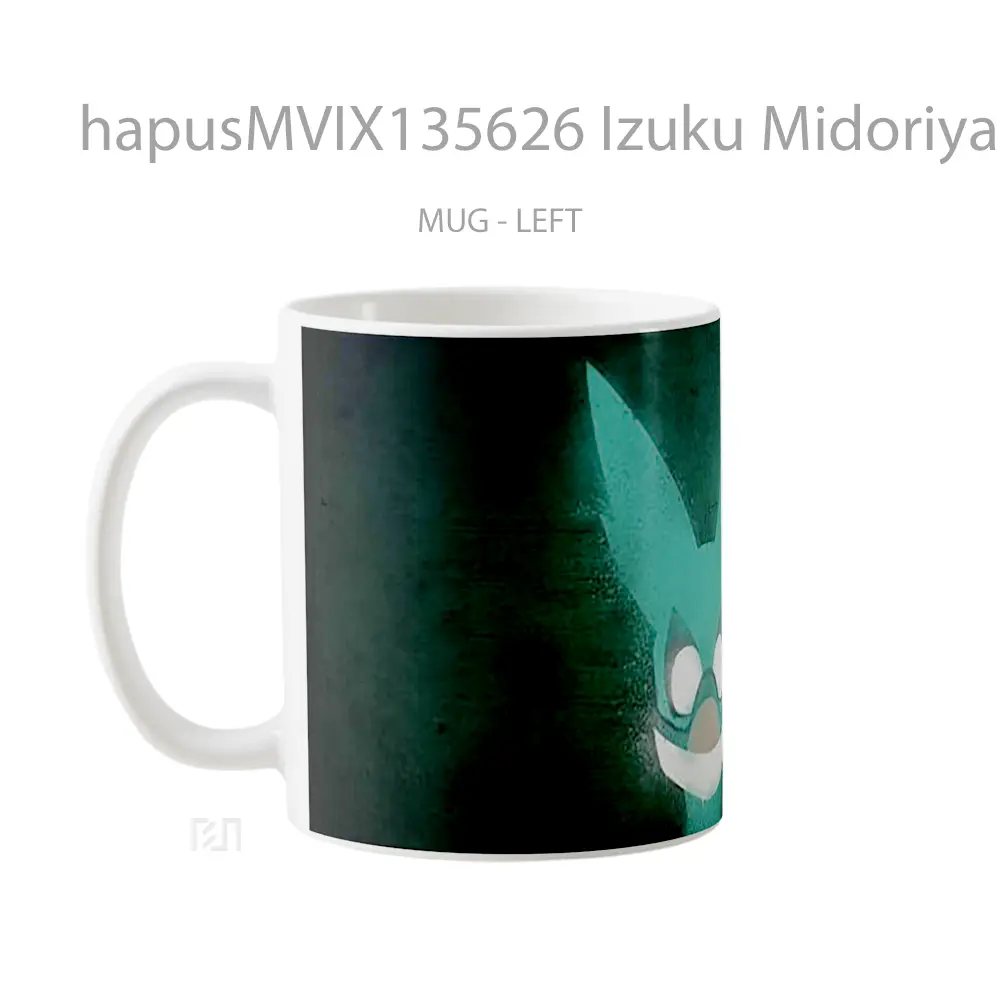 Mug Izuku Midoriya Deku My Hero Academy Gelas Keramik Unik - All-side / Desain