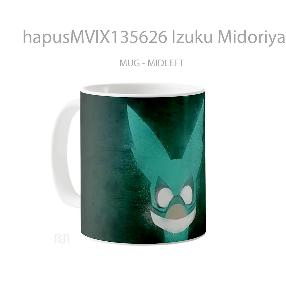 Mug Izuku Midoriya Deku My Hero Academy Gelas Keramik Unik - All-side / Desain