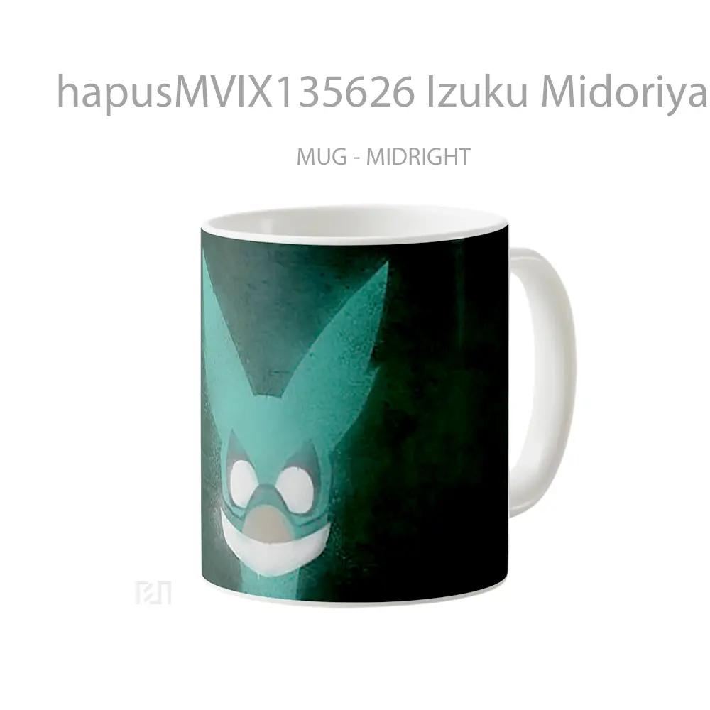 Mug Izuku Midoriya Deku My Hero Academy Gelas Keramik Unik - All-side / Desain