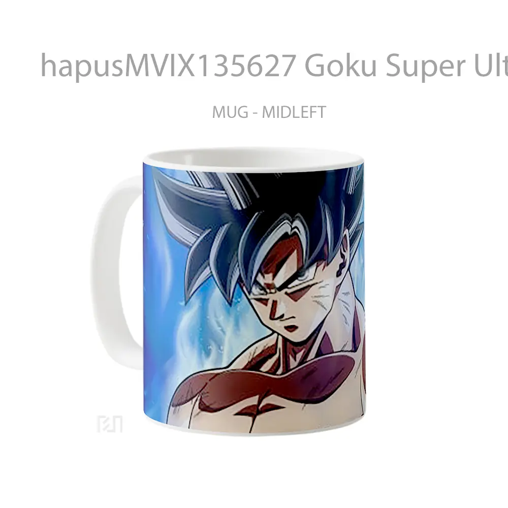 Mug Goku Super Ultra Instinct Dragon Ball Cangkir Anime - All-side / Desain