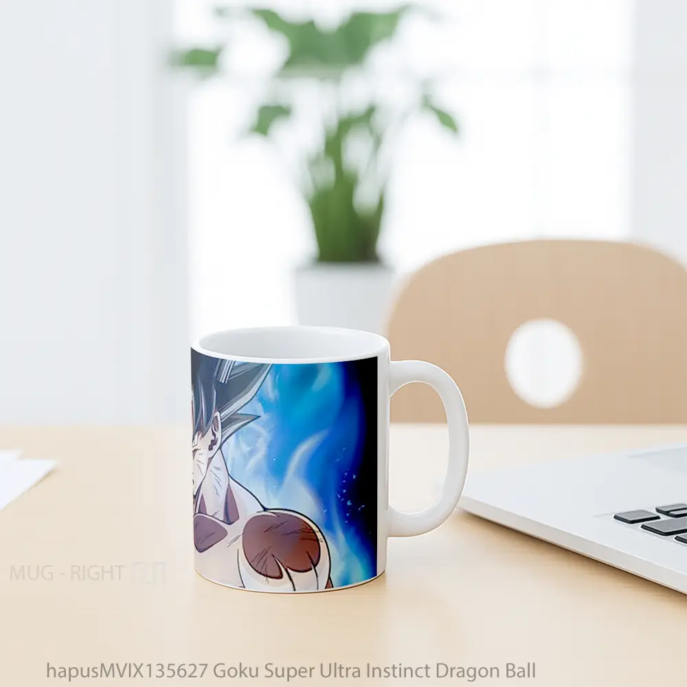 Mug Goku Super Ultra Instinct Dragon Ball Cangkir Anime - All-side / Desain