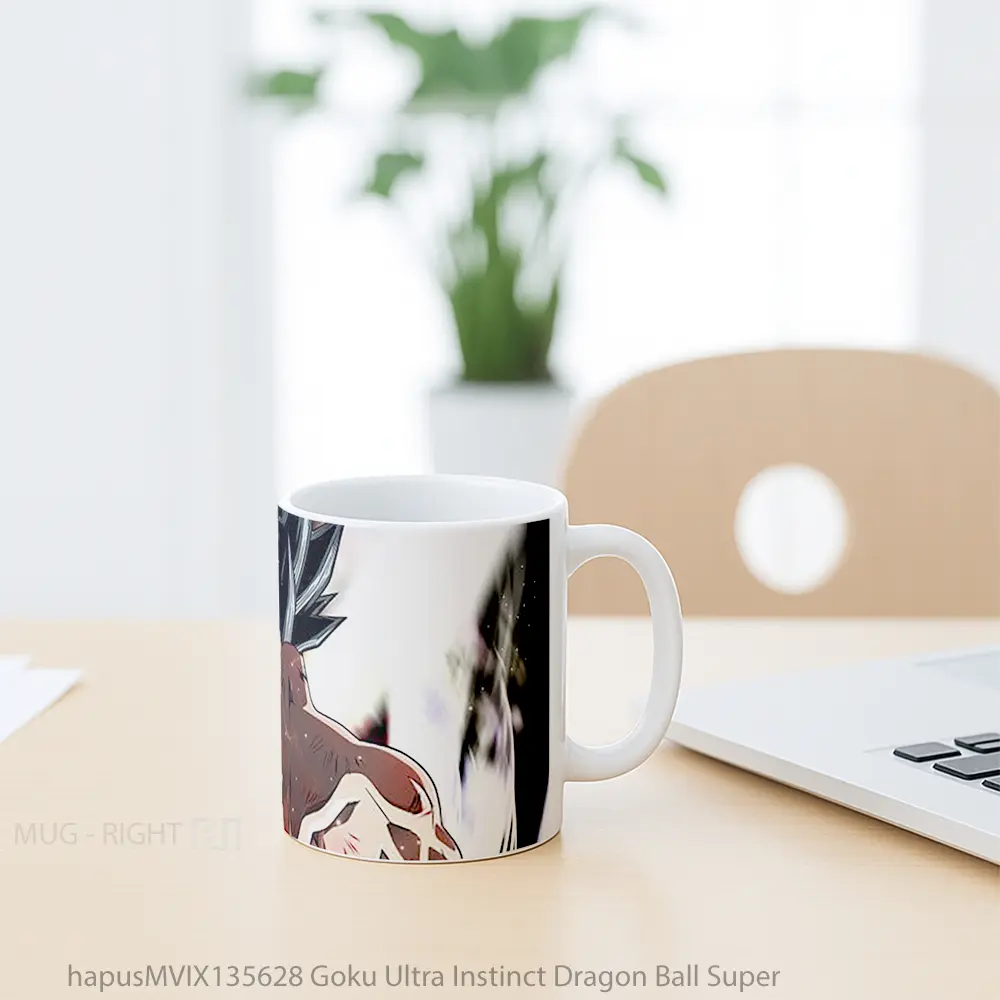 Mug Goku Ultra Instinct Dragon Ball Super Cangkir Anime - All-side / Desain