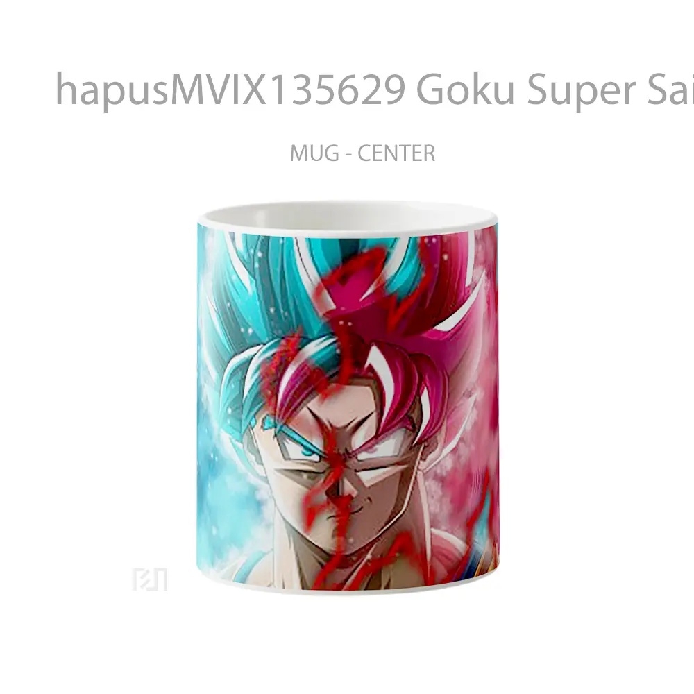 Mug Goku Super Saiyan Blue And Black Goku Ssr Dragon Ball Super V1 Cangkir Anime