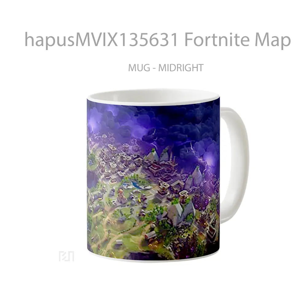 Mug Fortnite Map Cangkir Gamer - All-side / Desain