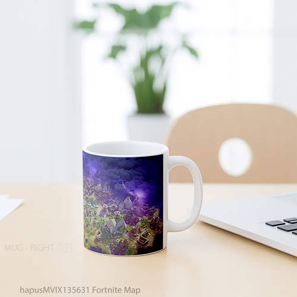 Mug Fortnite Map Cangkir Gamer - All-side / Desain