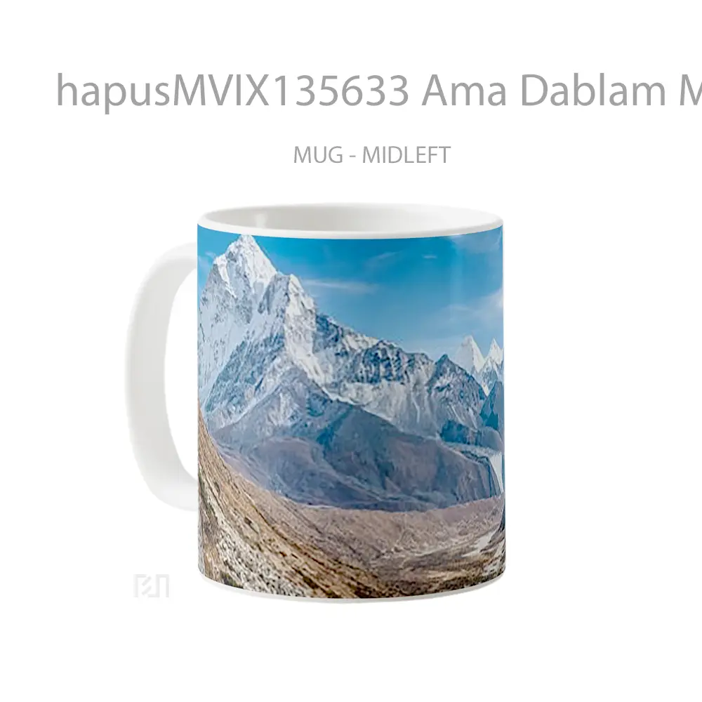 Mug Ama Dablam Mountains In The Himalayas Gelas Pemandangan Alam - All-side / Desain