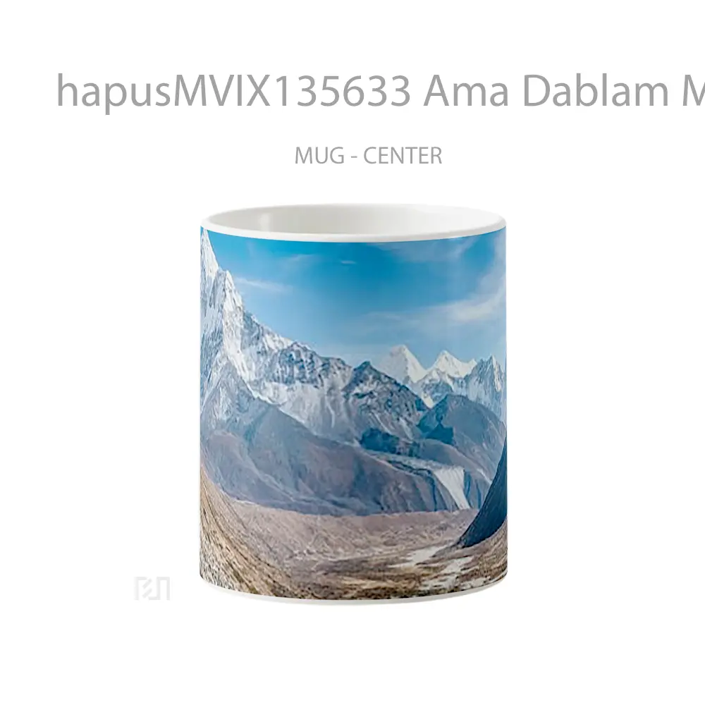 Mug Ama Dablam Mountains In The Himalayas Gelas Pemandangan Alam
