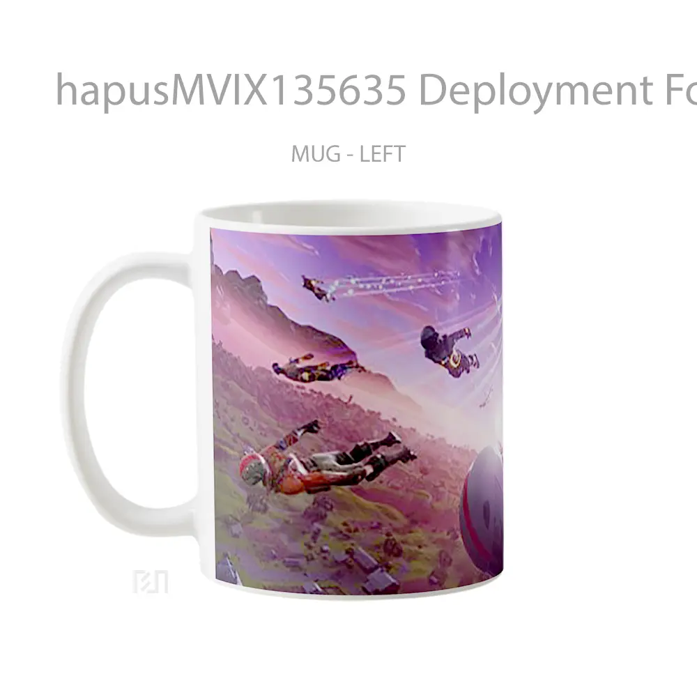 Mug Deployment Fortnite Cangkir Gamer - All-side / Desain