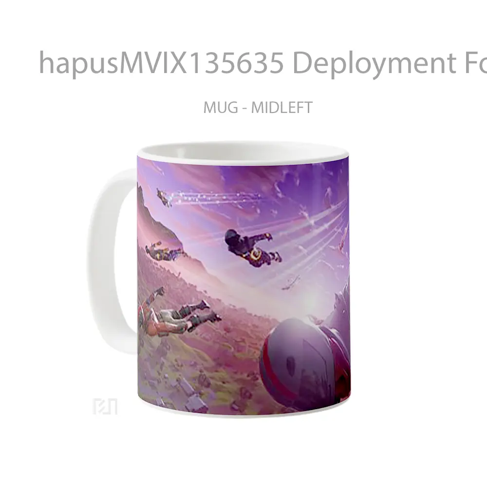 Mug Deployment Fortnite Cangkir Gamer - All-side / Desain