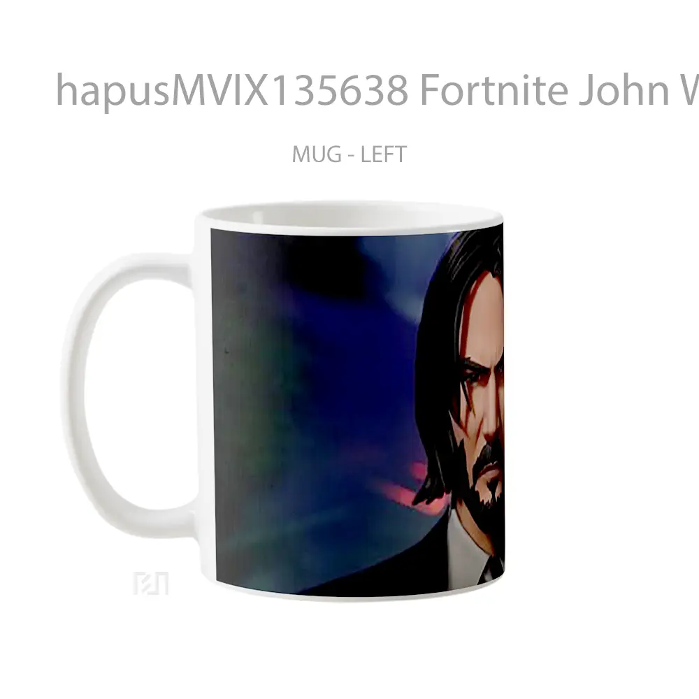 Mug Fortnite John Wick V1 Cangkir Gamer - All-side / Desain