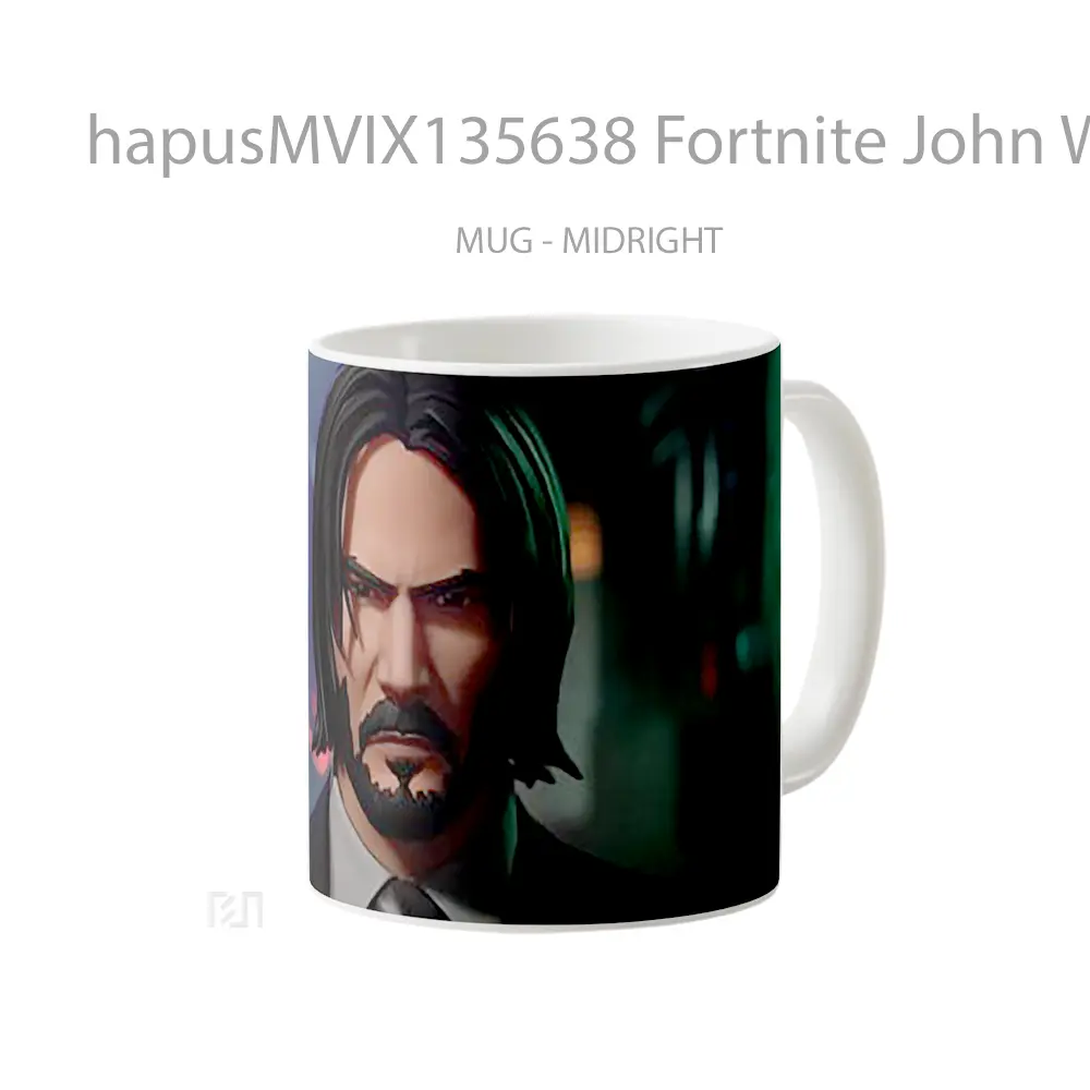 Mug Fortnite John Wick V1 Cangkir Gamer - All-side / Desain