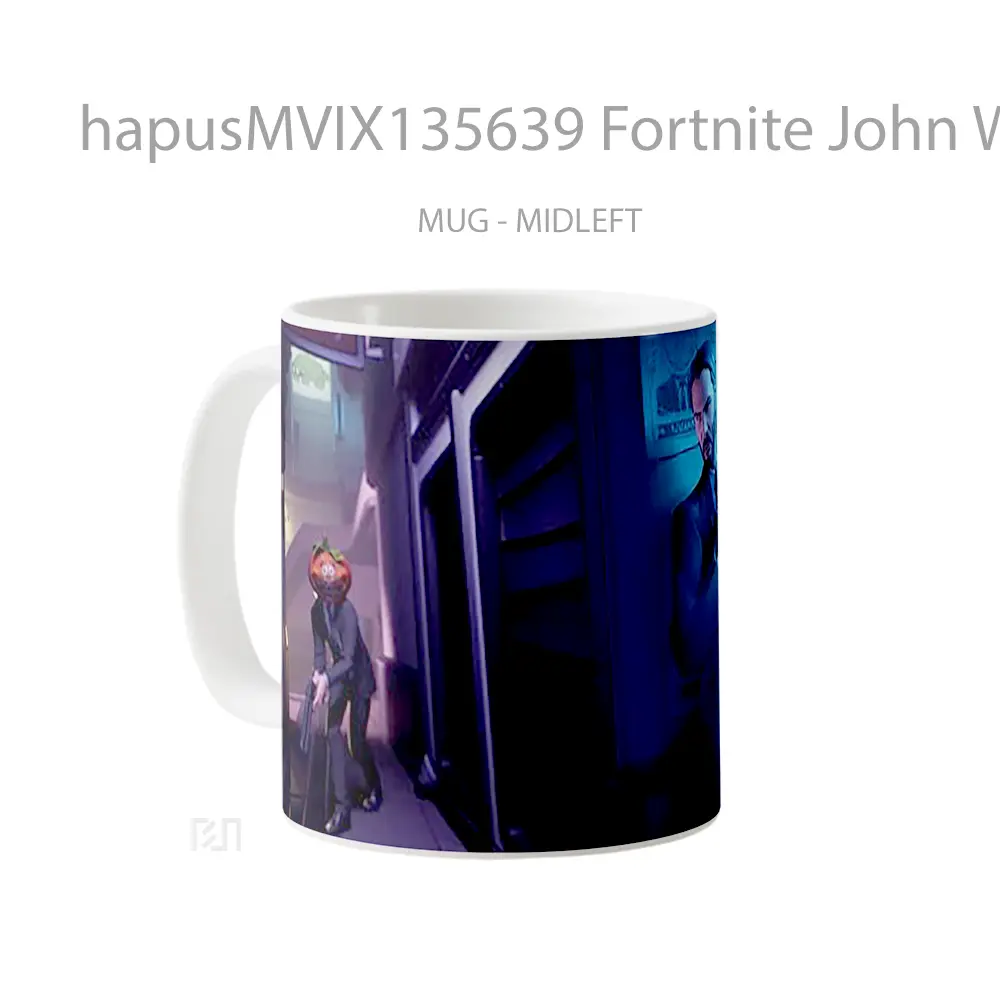 Mug Fortnite John Wick V2 Cangkir Gamer - All-side / Desain