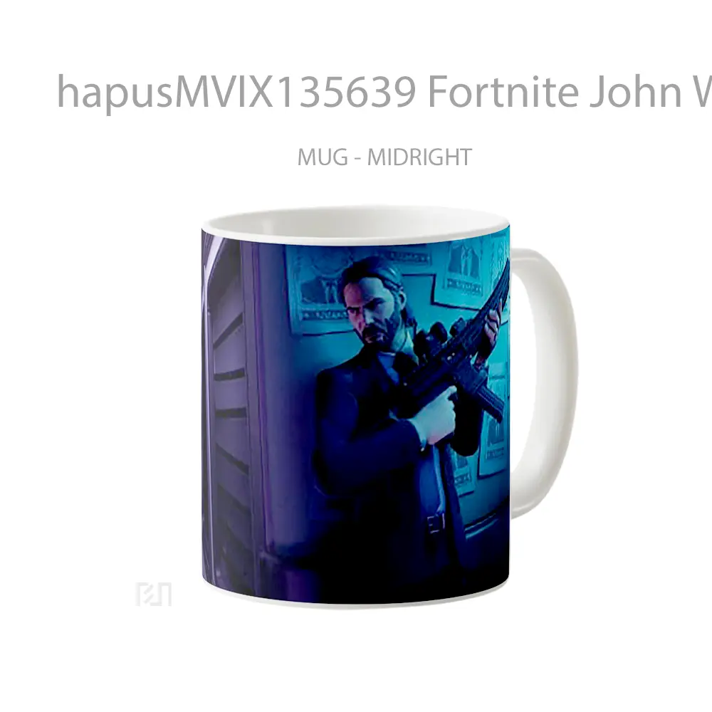 Mug Fortnite John Wick V2 Cangkir Gamer - All-side / Desain