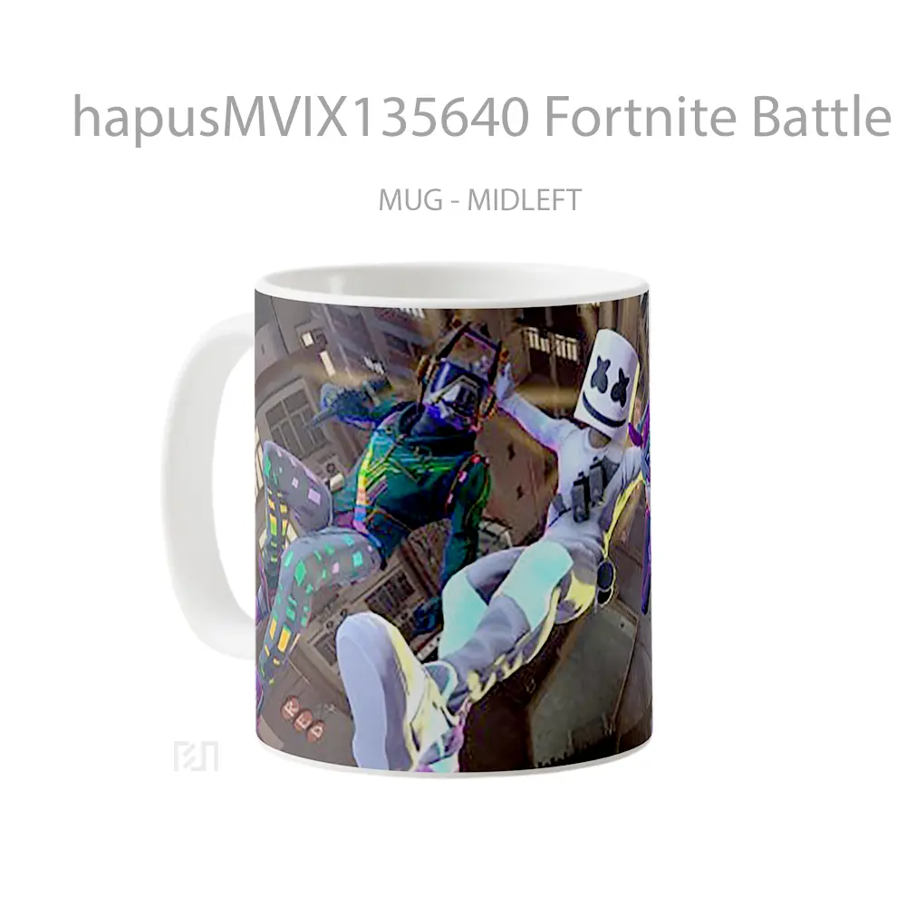 Mug Fortnite Battle Royale Marshmello Dj Yonder Dj Bop Cangkir Gamer - All-side / Desain