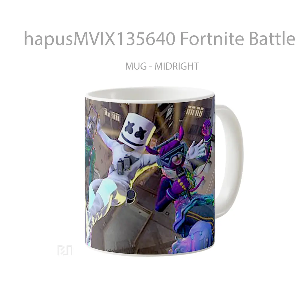 Mug Fortnite Battle Royale Marshmello Dj Yonder Dj Bop Cangkir Gamer - All-side / Desain