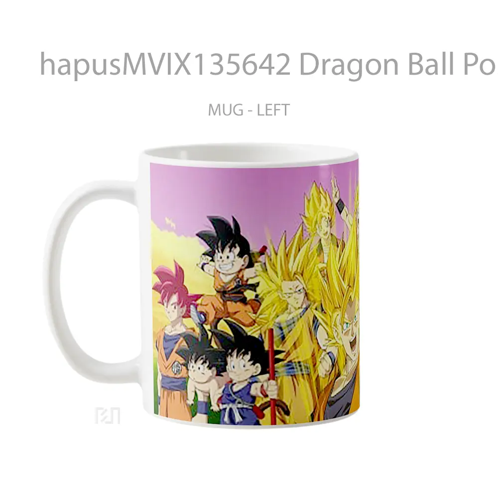 Mug Dragon Ball Poster Cangkir Anime - All-side / Desain
