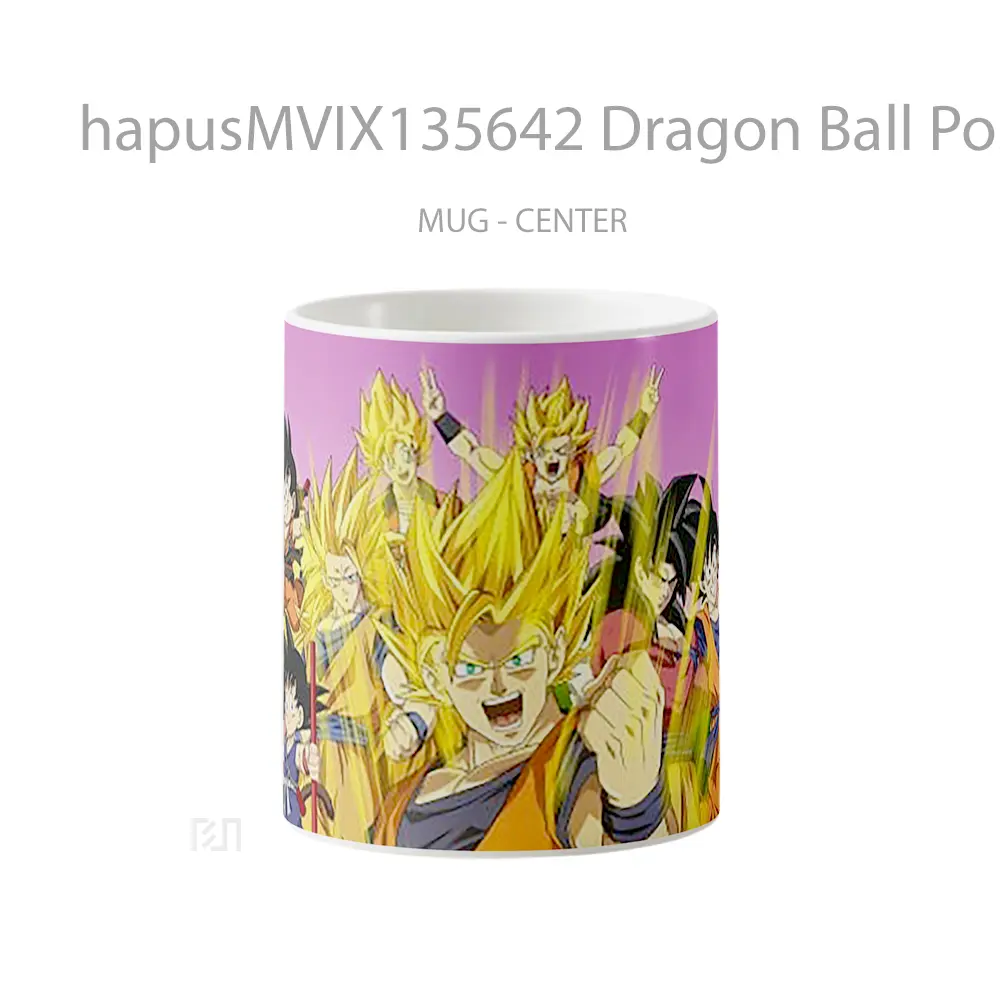 Mug Dragon Ball Poster Cangkir Anime