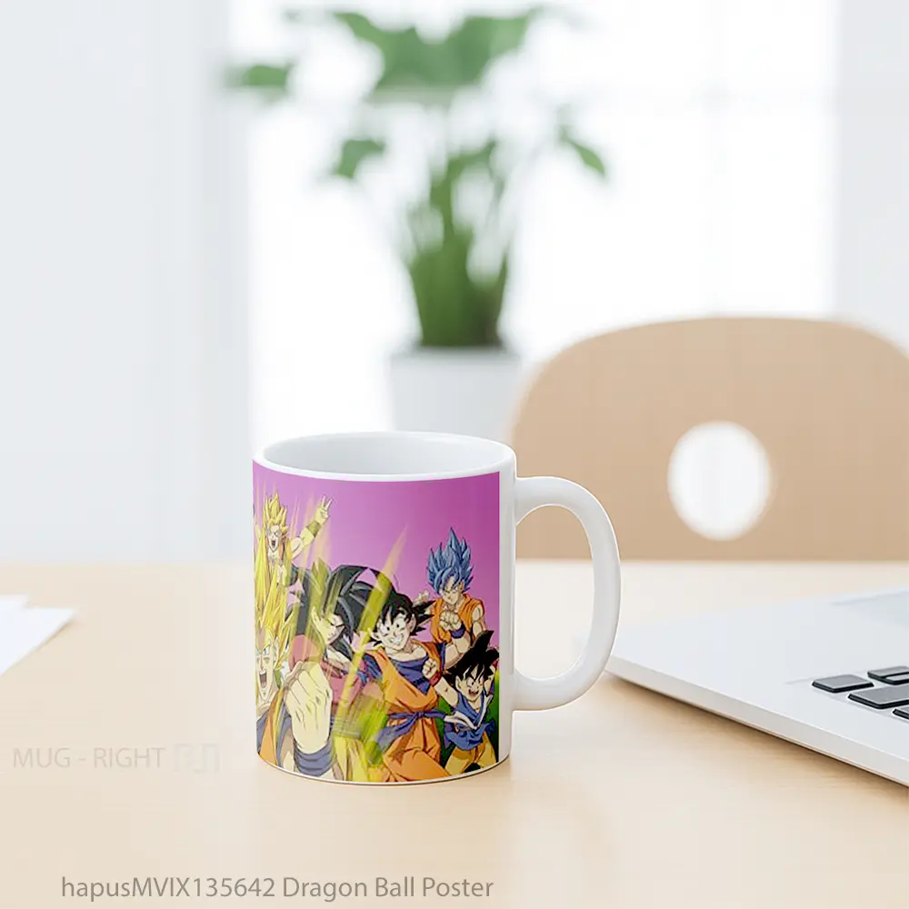 Mug Dragon Ball Poster Cangkir Anime - All-side / Desain