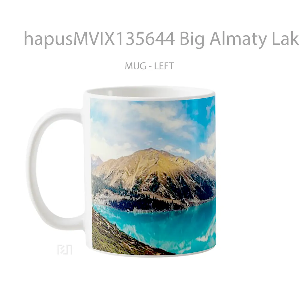 Mug Big Almaty Lake Gelas Pemandangan Alam - All-side / Desain