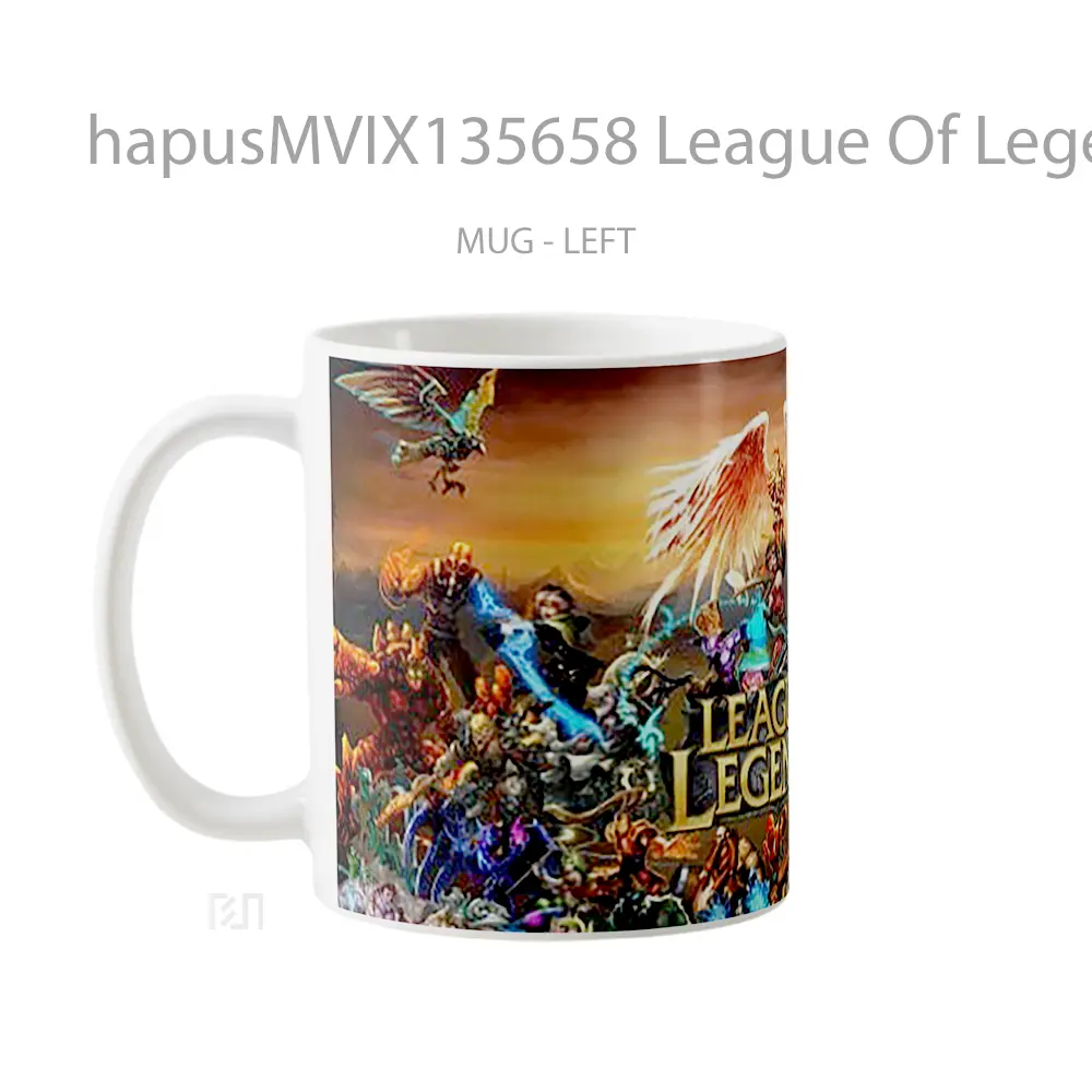 Mug League Of Legends Characters Poster V1 Cangkir Gamer - All-side / Desain
