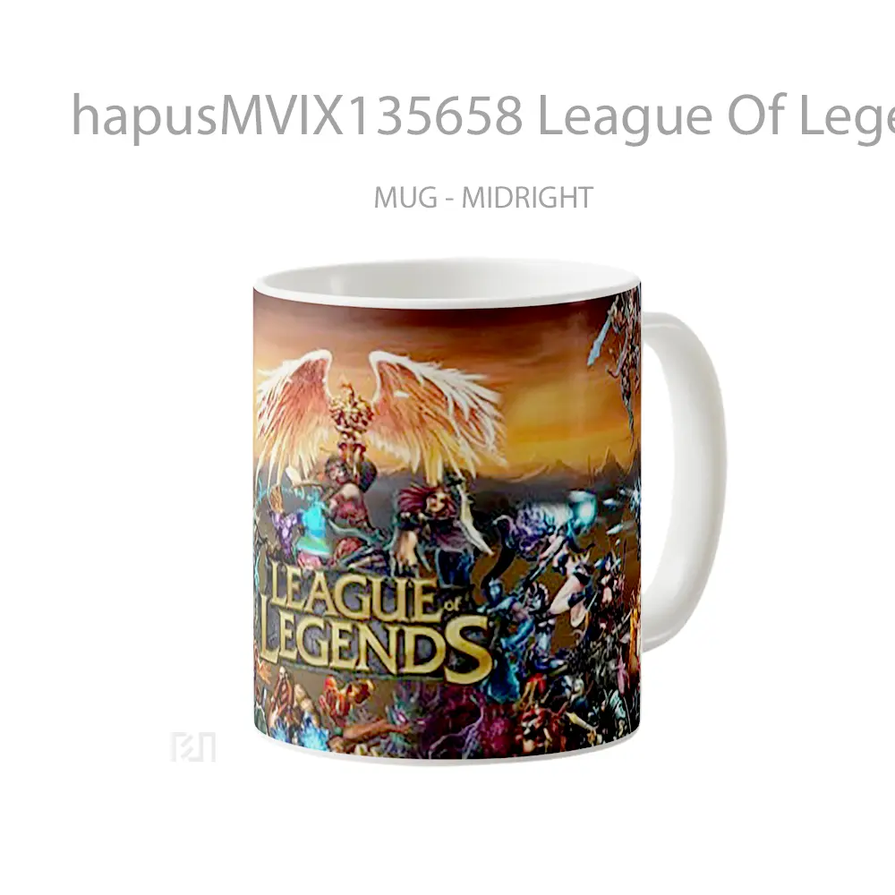 Mug League Of Legends Characters Poster V1 Cangkir Gamer - All-side / Desain