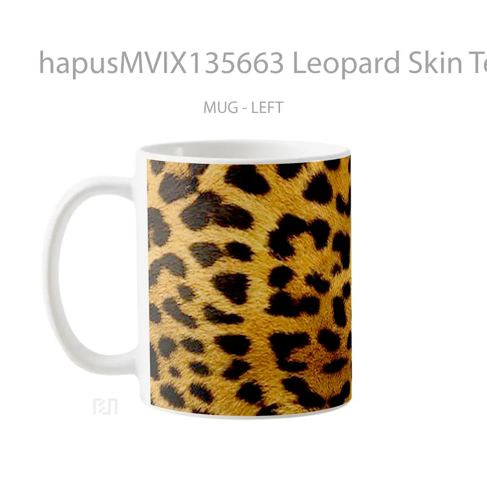 Mug Leopard Skin Texture Gelas Keramik Unik - All-side / Desain