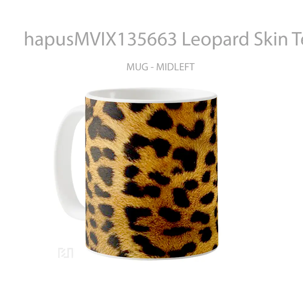 Mug Leopard Skin Texture Gelas Keramik Unik - All-side / Desain