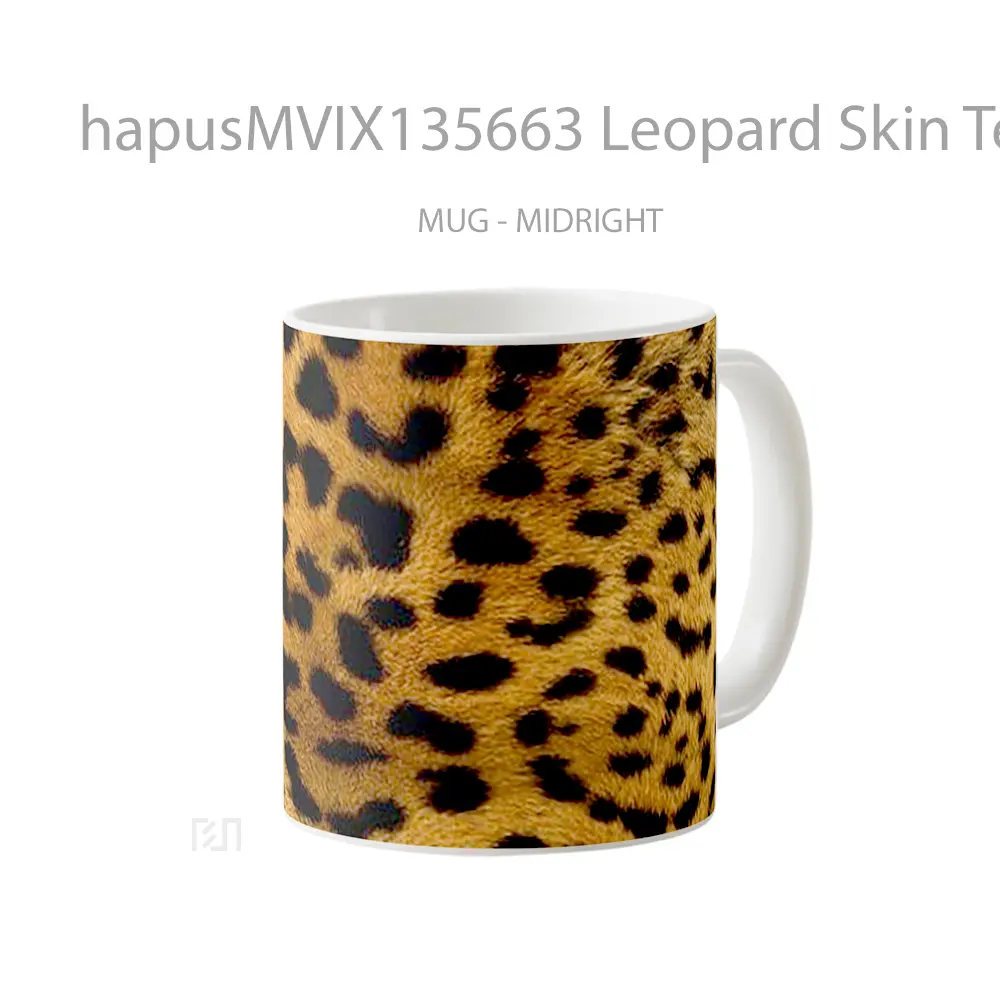 Mug Leopard Skin Texture Gelas Keramik Unik - All-side / Desain