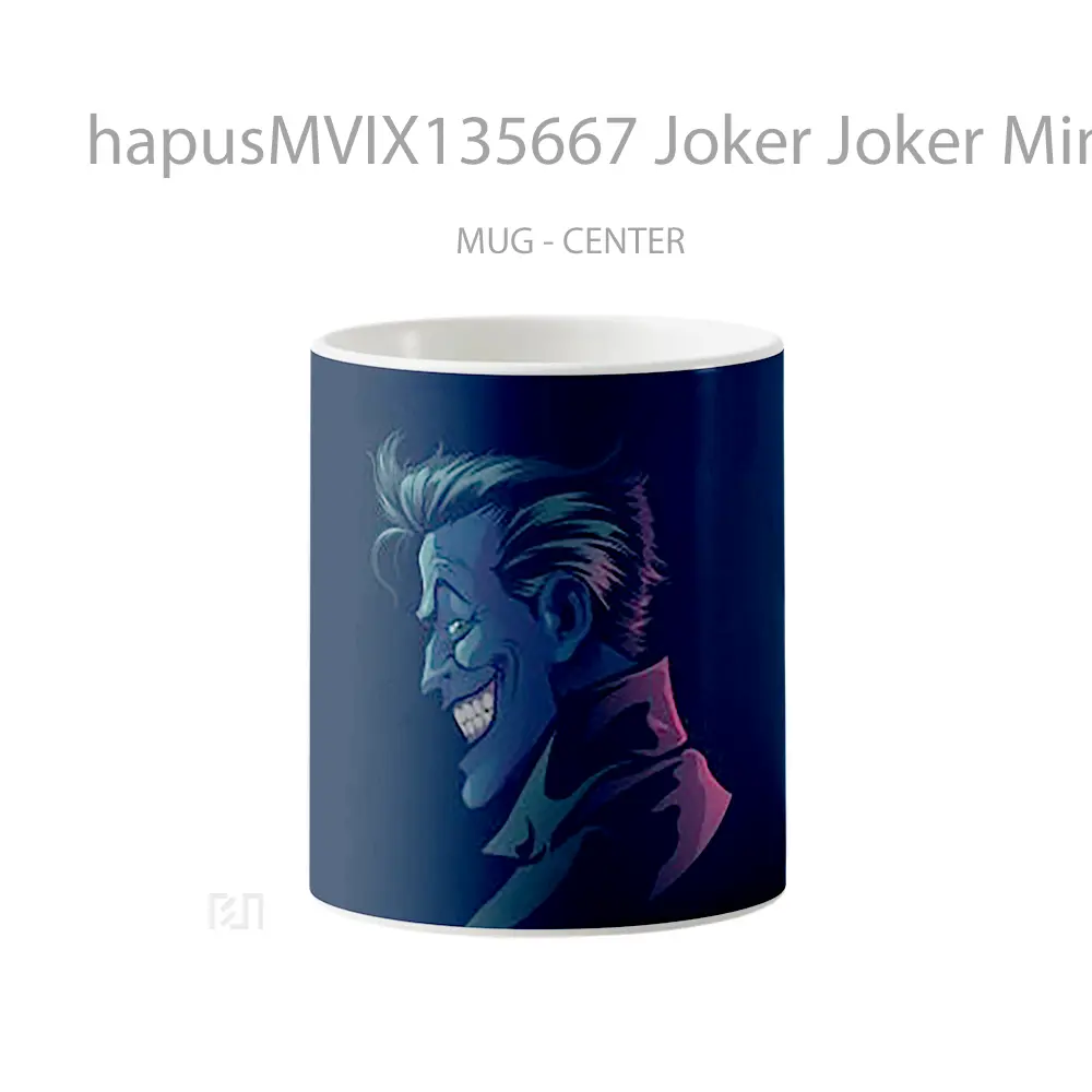 Mug Joker Joker Minimalist Gelas Superhero