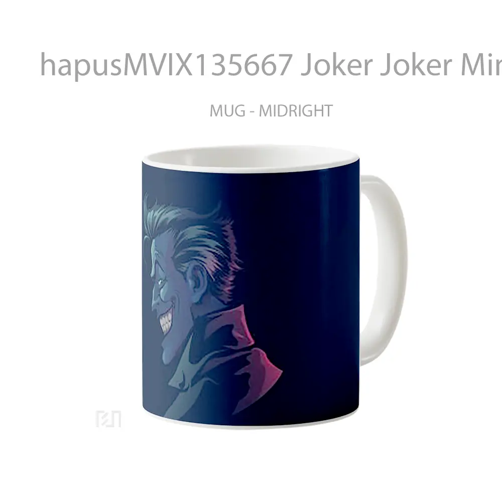 Mug Joker Joker Minimalist Gelas Superhero - All-side / Desain