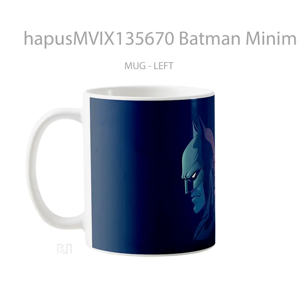 Mug Batman Minimalist Gelas Superhero - All-side / Desain