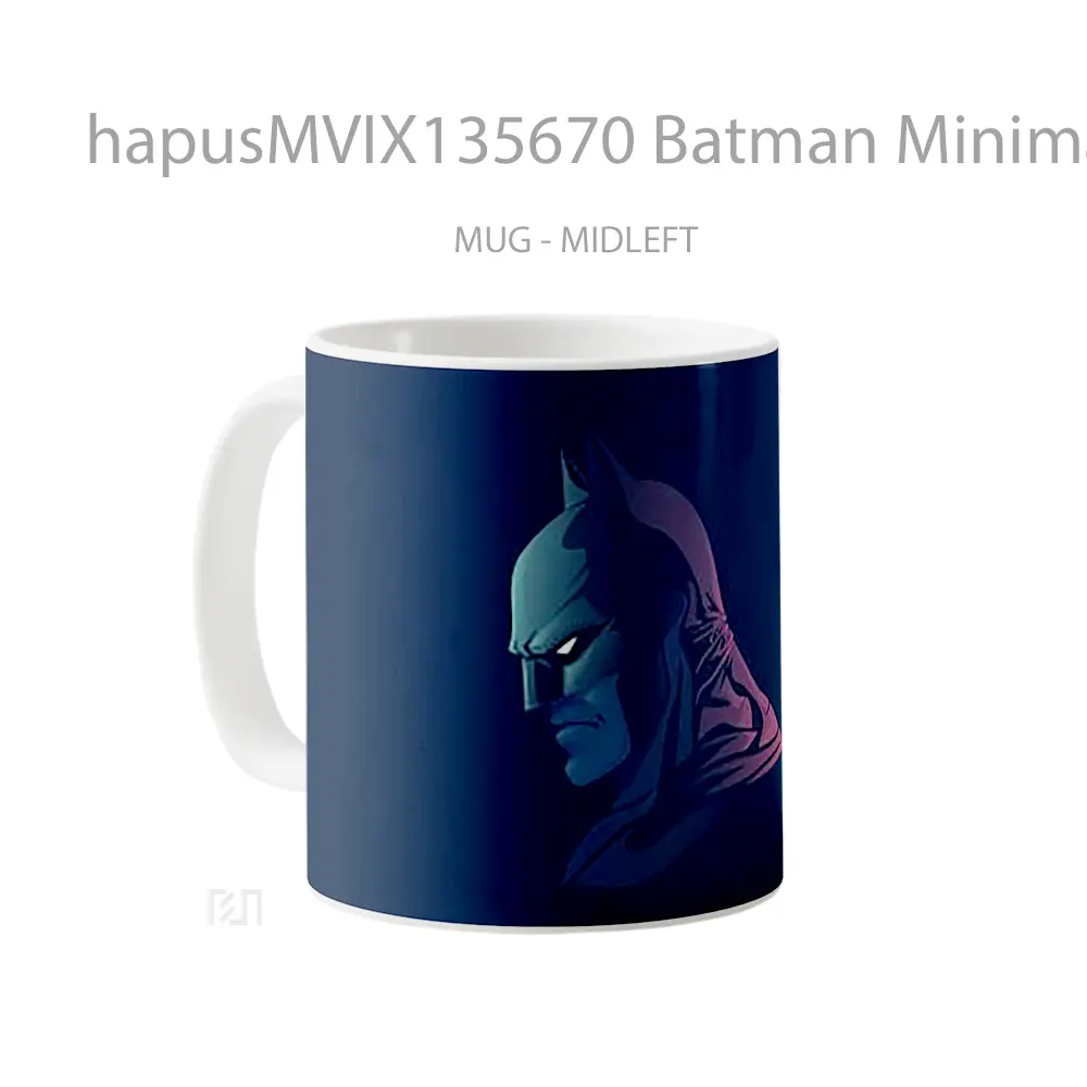 Mug Batman Minimalist Gelas Superhero - All-side / Desain