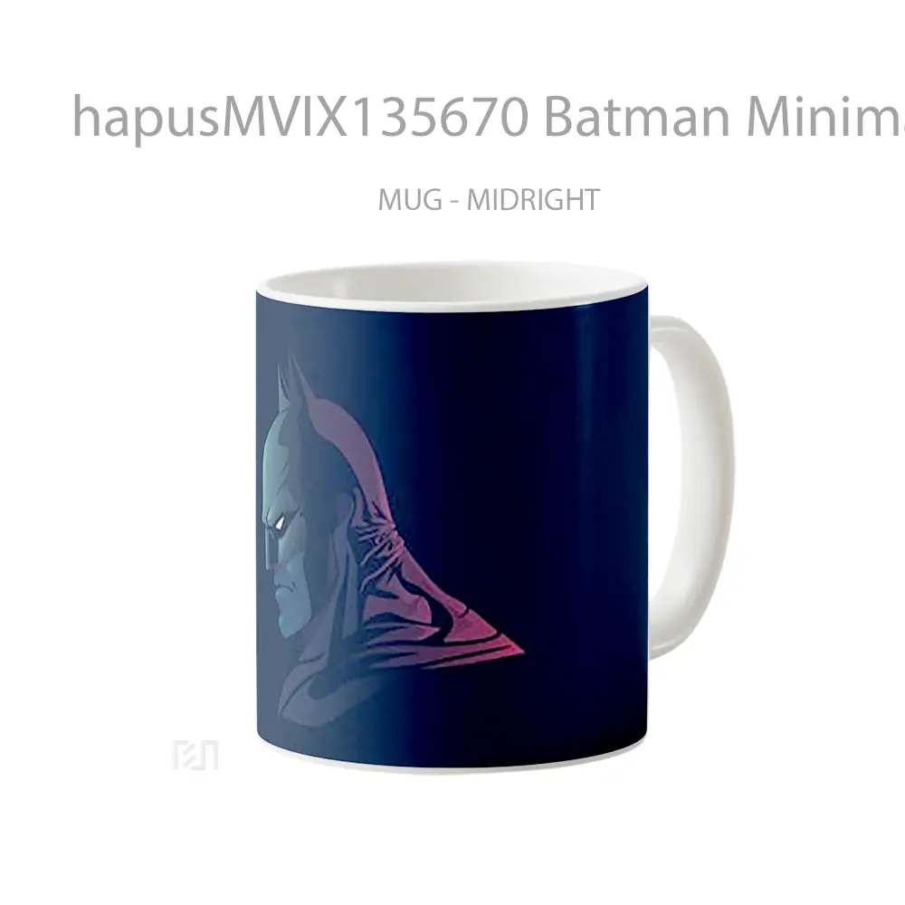 Mug Batman Minimalist Gelas Superhero - All-side / Desain