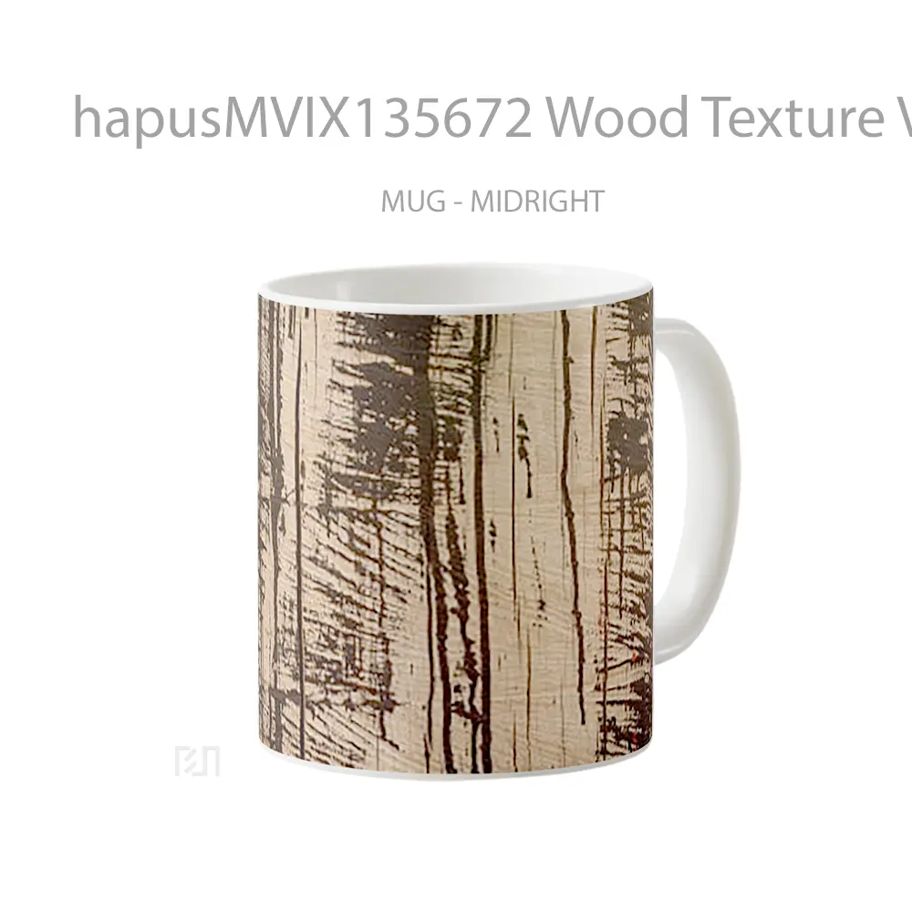 Mug Wood Texture V2 Gelas Keramik Unik - All-side / Desain