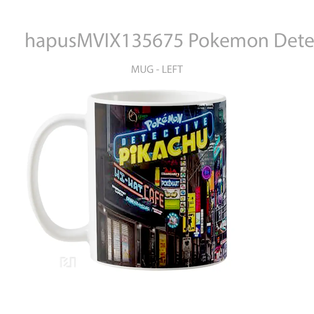 Mug Pokemon Detective Pikachu V1 Cangkir Anime - All-side / Desain