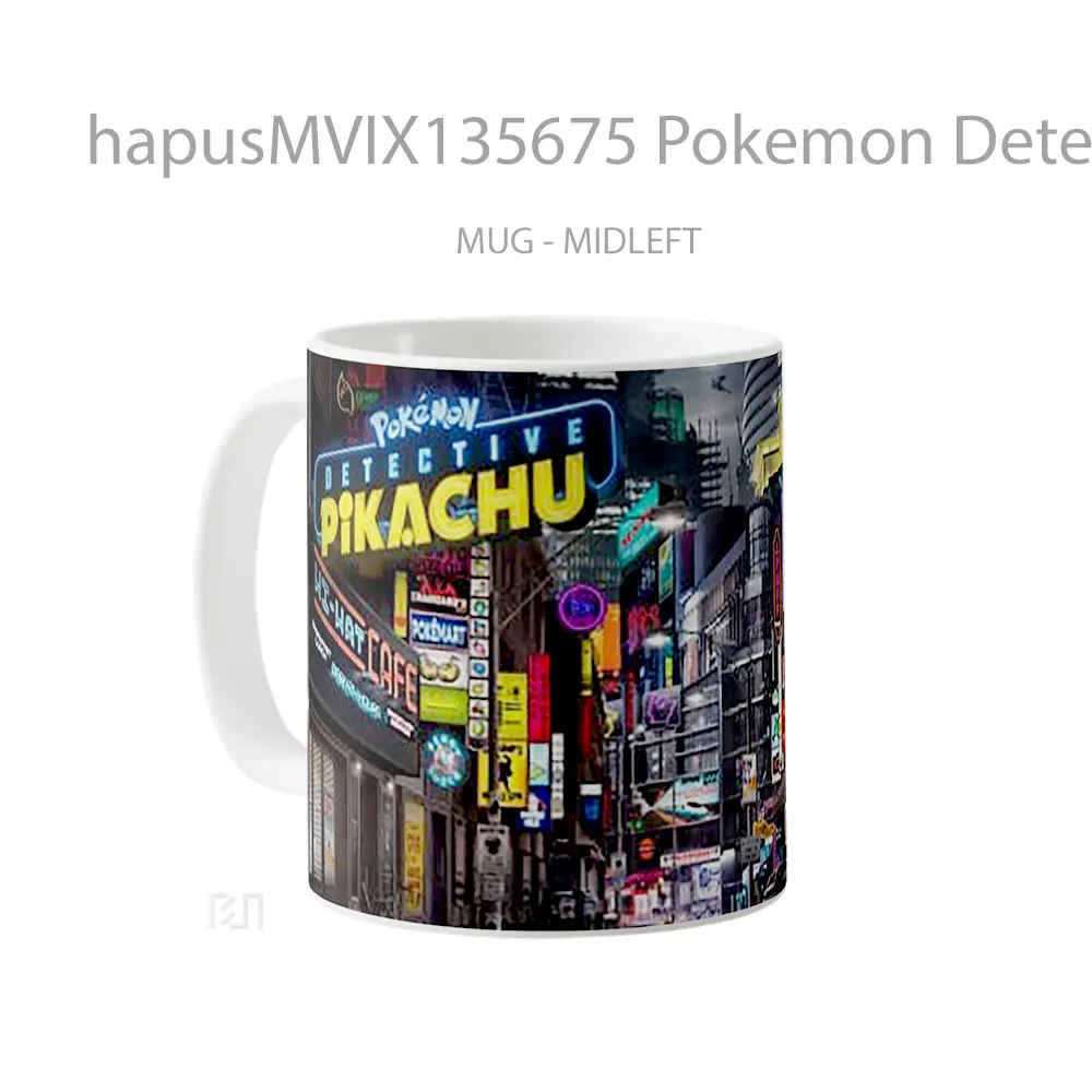 Mug Pokemon Detective Pikachu V1 Cangkir Anime - All-side / Desain