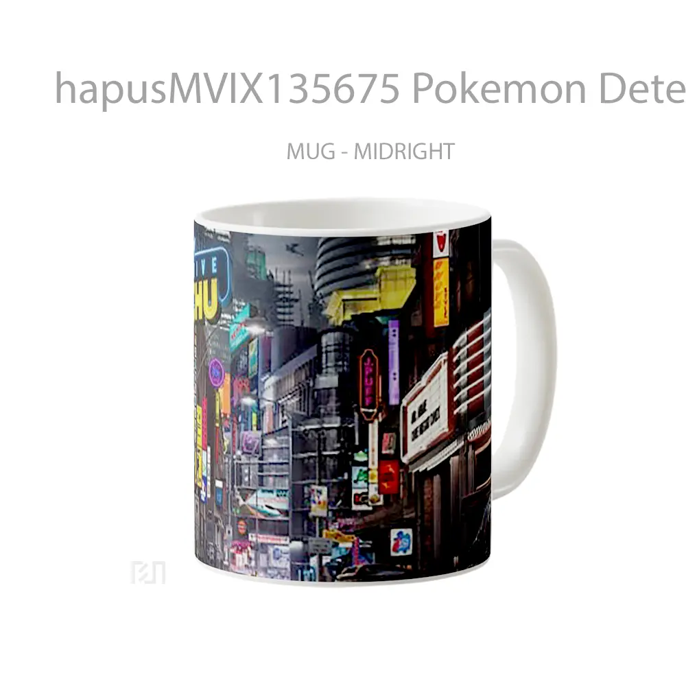 Mug Pokemon Detective Pikachu V1 Cangkir Anime - All-side / Desain